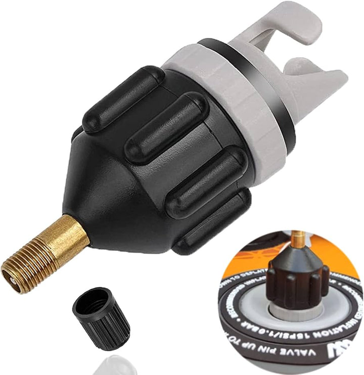 Adaptor pompa pentru placa SUP, Zola, conector AV universal, compatibil compresor si pompa bicicleta, montare rapida, negru