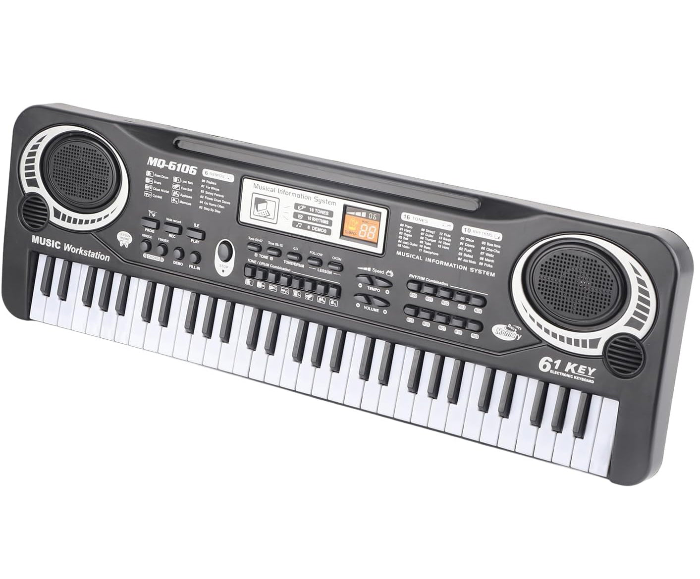 Orga electronica, Zola®, cu microfon, inregistare melodii, 61 clape, multiple tonuri si ritmuri, 54 x 17 cm