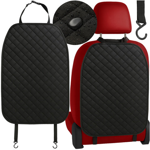 Husa pentru protectia spatarul scaunului auto, Zola, universala, fixare catarama, benzi elastice, impermeabila, 45 x 68 cm, neagra