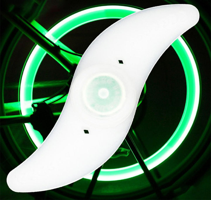 Lumina LED verde pentru spite bicicleta, Zola, ABS, rezistenta la contactul cu apa