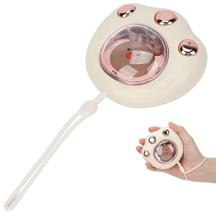 Incalzitor de maini electric, Zola, din plastic, temperatura 45-65 grade Celsius, baterie 1200mAh, 8x7.5 cm,  alb