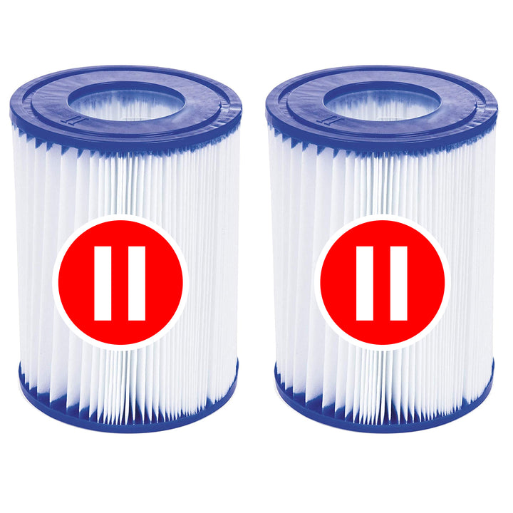Set 2 filtre pentru piscina tip II, Bestway, 2006/3028 L/H, 530/800 gal, diamentru 10.6cm, inaltime 13.6cm