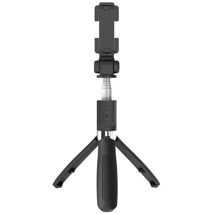 Selfie stick 2 in 1, Zola®, cap rotativ 360 °, reglabil, lungime maxima 100 cm, negru