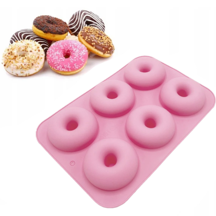 Forma din silicon pentru gogosi, Zola, rezistenta la temperaturi de la  -60 la 230 grade C, lungime 26 cm, roz