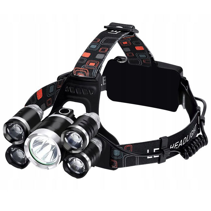 Lanterna pentru cap, Zola®, 5 leduri, circumferinta 43-62, 4 moduri de luminare, acumulatori