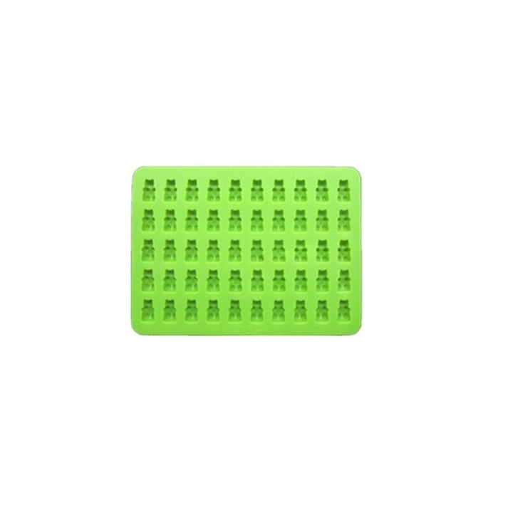 Forma din silicon pentru ciocolata/jeleuri, 13.5x19 cm, Zola®,  model ursulet, verde