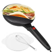 Set tigaie electrica de clatite, Zola, tel si vas incluse, 600 W, diametru 20 cm, suprafata antiaderenta, neagra