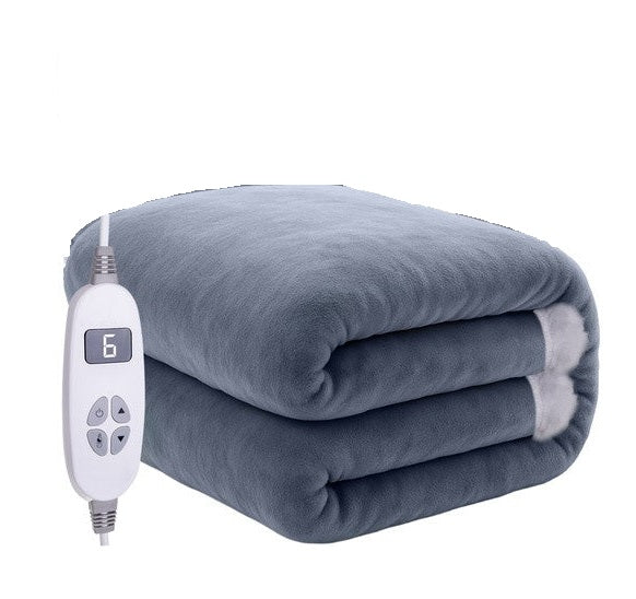 Patura electrica dubla cu incalzire, Zola, 180 x 130 cm, 10 niveluri incalzire, temporizator 1-9 h, telecomanda, poliester, gri