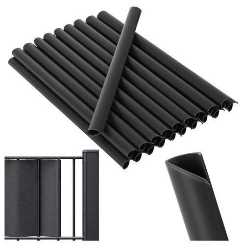 Set 20 cleme pentru benzi gard, Zola, universale, rezistente raze UV, din PVC, 19 x 1.25 cm, gri antracit