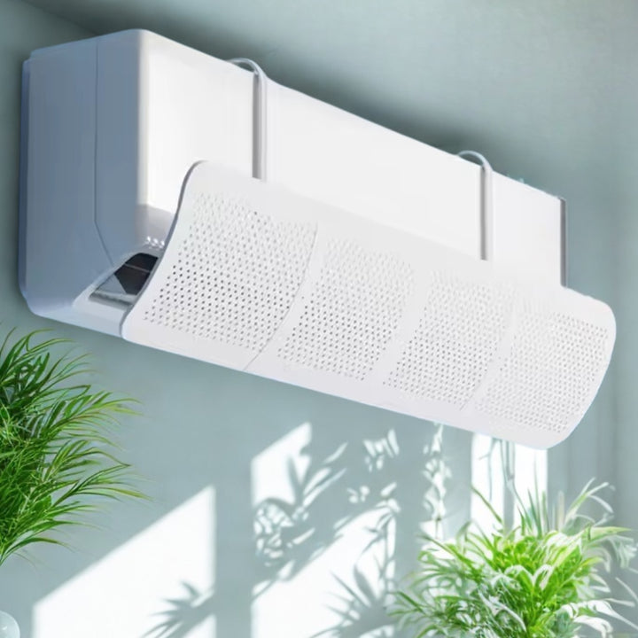 Deflector universal pentru aerul conditionat, Zola, reglabil 54-88 cm, inaltime 16.5 cm, perforat, plastic, alb