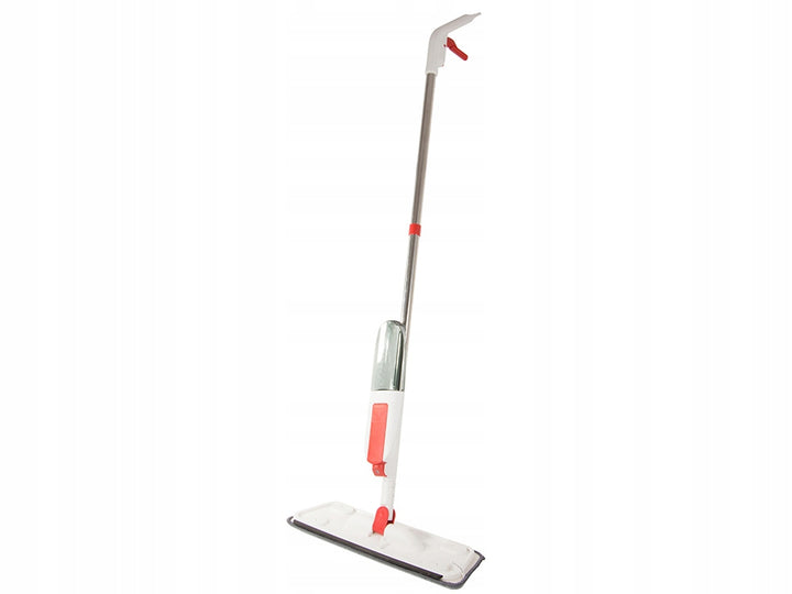 Mop pliabil cu pulverizator, Zola®, rezervor mare, adaptat pentru toate suprafetele, maner ergonomic, rosu/alb, 120 cm
