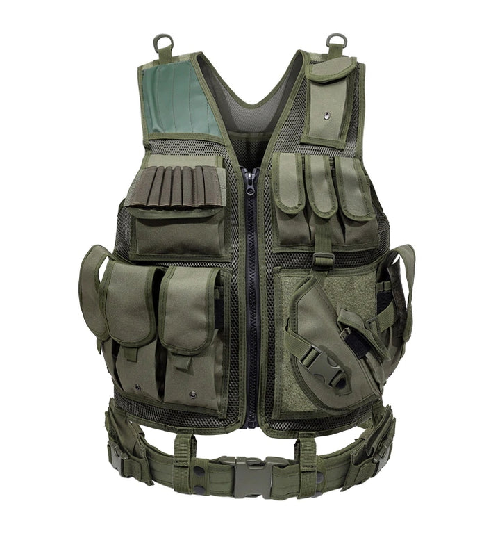 Vesta tactica airsoft, paintball, agenti de paza, Jandarmerie, Politie, Zola®, circumferinta 120 cm, verde
