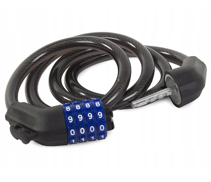 Antifurt bicicleta din otel cu strat PVC Zola®, blocare prin cifru 4 trepte si suport de atasare pentru trotineta electrica / bicicleta/ scuter
