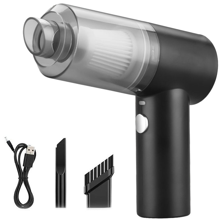 Aspirator auto portabil, Zola®, 120W, usor de folosit, incarcare USB, 16x15x5.5 cm, negru