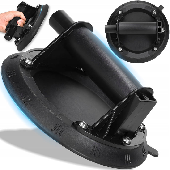 Ventuza cu pompa vid pentru manipulare placi Ø200mm, Zola, greutate suportata 75 kg, panourilor de sticla, gresie, faianta, placi, geamuri, oglinzi, ferestre si alte materiale delicate