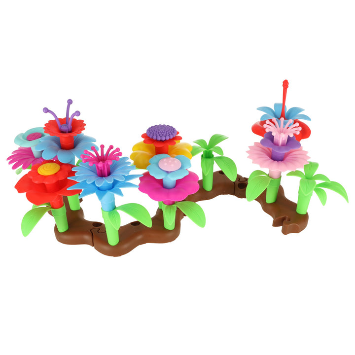 Joc creativ de construit, Zola, 48 elemente, gradina cu flori de primavara, multicolor
