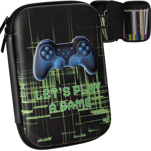 Penar neechipat, Zola, 1 fermoar, 1 compartiment, clapeta Interioara tip organizator, buzunar plasa, model  3D Gaming, 23 x 15.5 x 4 cm