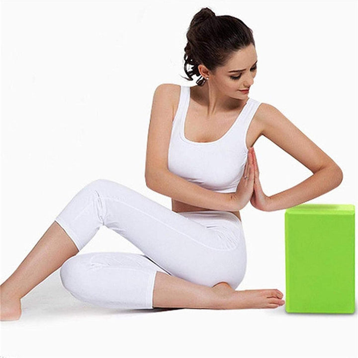 Caramida yoga, Zola®, spuma EVA, 22.5x14.5x7.5 cm, verde