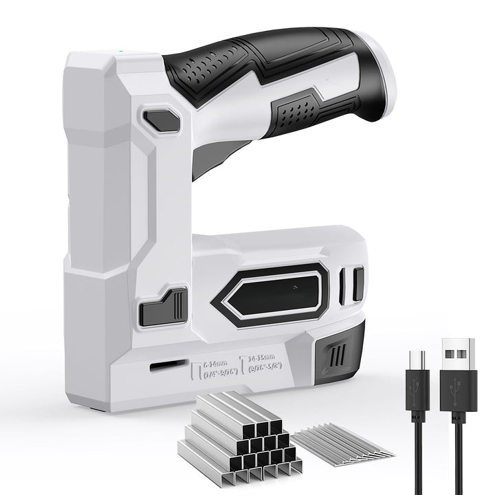 Capsator electric 2 în 1, Zola, fara fir, acumulator 1500 mAh, capse T50 6-14 mm si cuie 14-15 mm, incarcare USB-C