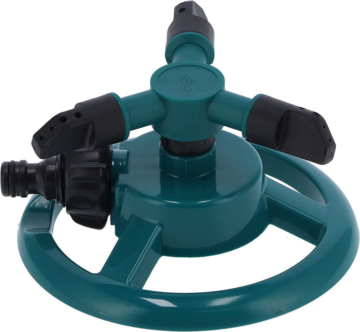 Aspersor rotativ de gradina, Zola®, 3 duze de pulverizare, plastic, 15x15x8.5 cm, verde