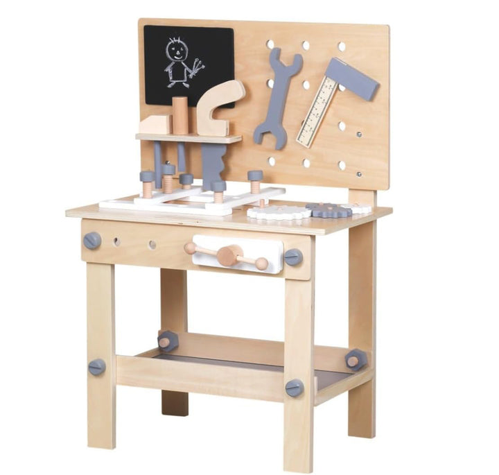 Banc de lucru din lemn cu unelte, Zola®, atelier, 67 x 26 x 45 cm