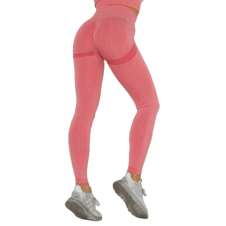 Colanti dama de fitness modelatori cu talie inalta, Zola, efect push-up, marimea M, 80x29.5x32.5 cm, rosu