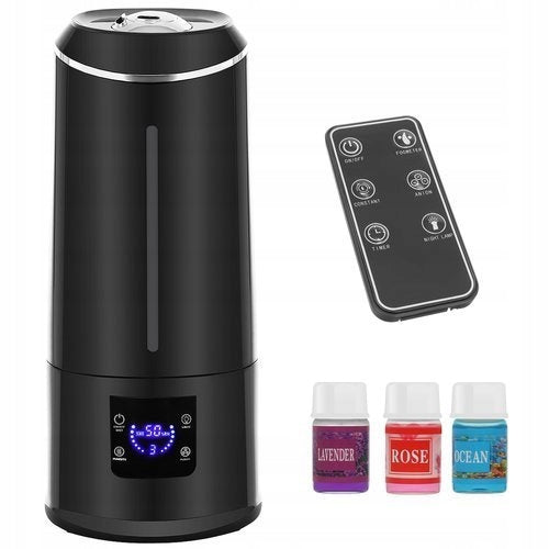 Umidificator cu ionizare , Zola®, difuzor de arome, telecomanda, capacitate 6.5 l, 250ml/h , negru