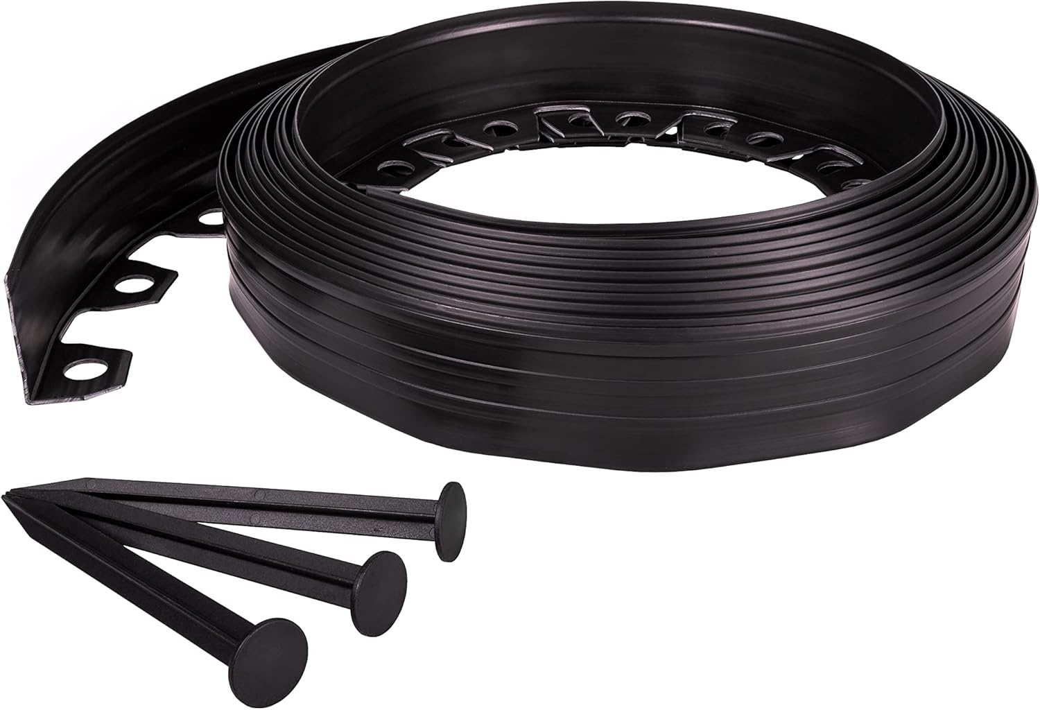 Kit bordura gazon, Zola, 20 ancore incluse, polipropilena, latime 4 cm, lungime 10 m, negru