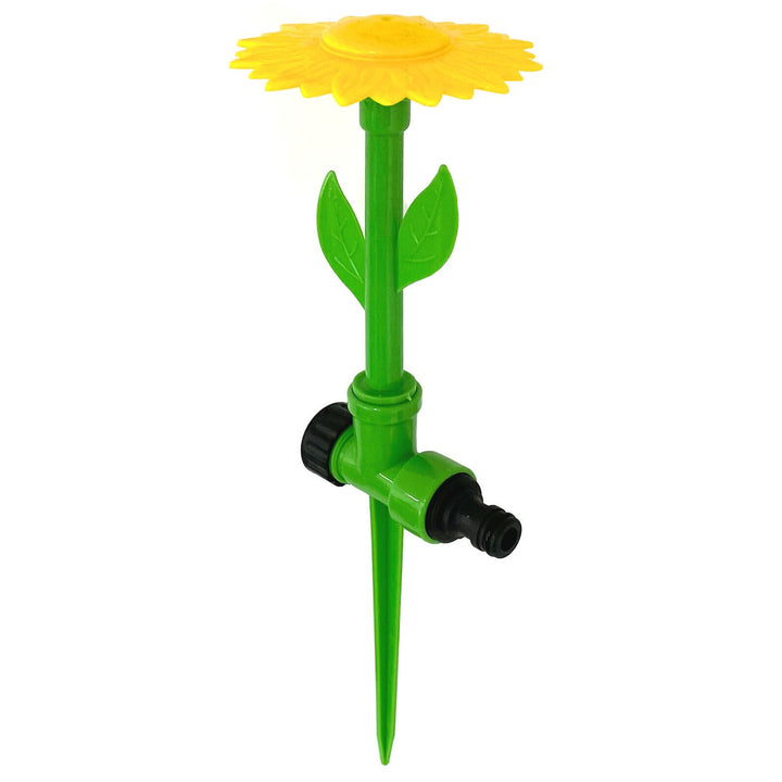 Aspersor automat de gradina in forma de floare galbena, Zola®, plastic, temperatura maxima a apei 60 grade Celsius, 33 cm
