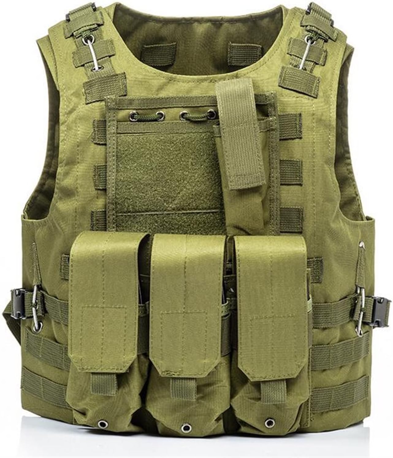 Vesta tactica airsoft, Zola®, reglabila, lungime 55-65 cm, circumferinta 100-140 cm, 1.6 kg, verde