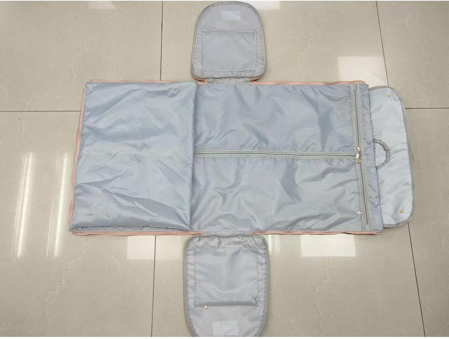 Geanta multifunctionala de voiaj, Zola, sistem agatare umerase, 53.3 x 25.4 x 31.5 cm, compartiment incaltaminte, curea 61-68.5 cm, piele ecologica, roz