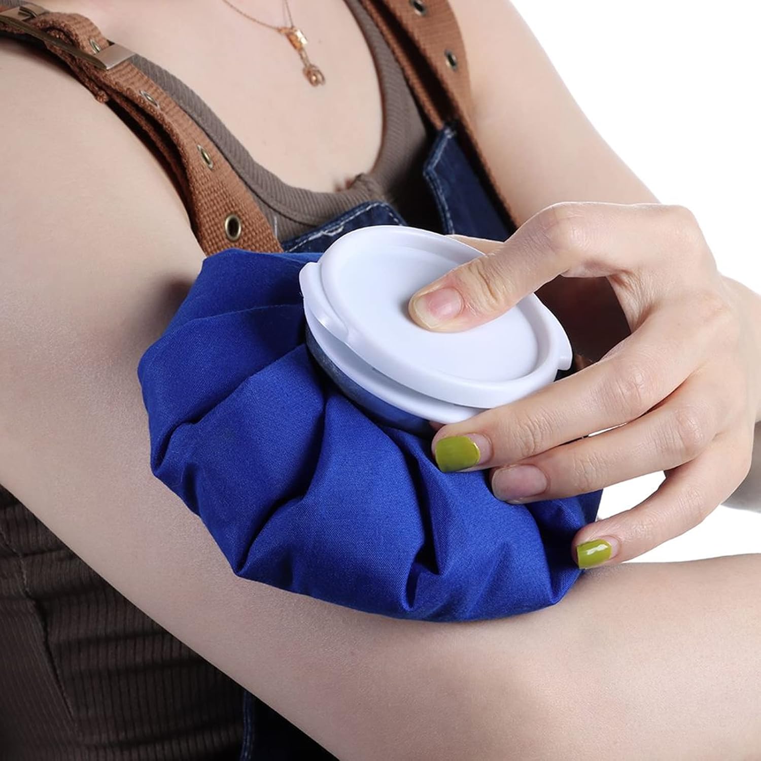Punga medicinala pentru comprese de gheata/caldura,  Zola®, impermeabila si reutilizabila, albastra, capacitate 450ml