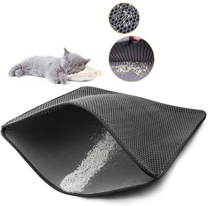 Covoras pentru litiera pisicilor, Zola®, marime xl, 60 x 40 cm, gri antracit