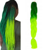 Extensii par sintetic pentru impletituri, Zola®, ombre verde, 60 cm