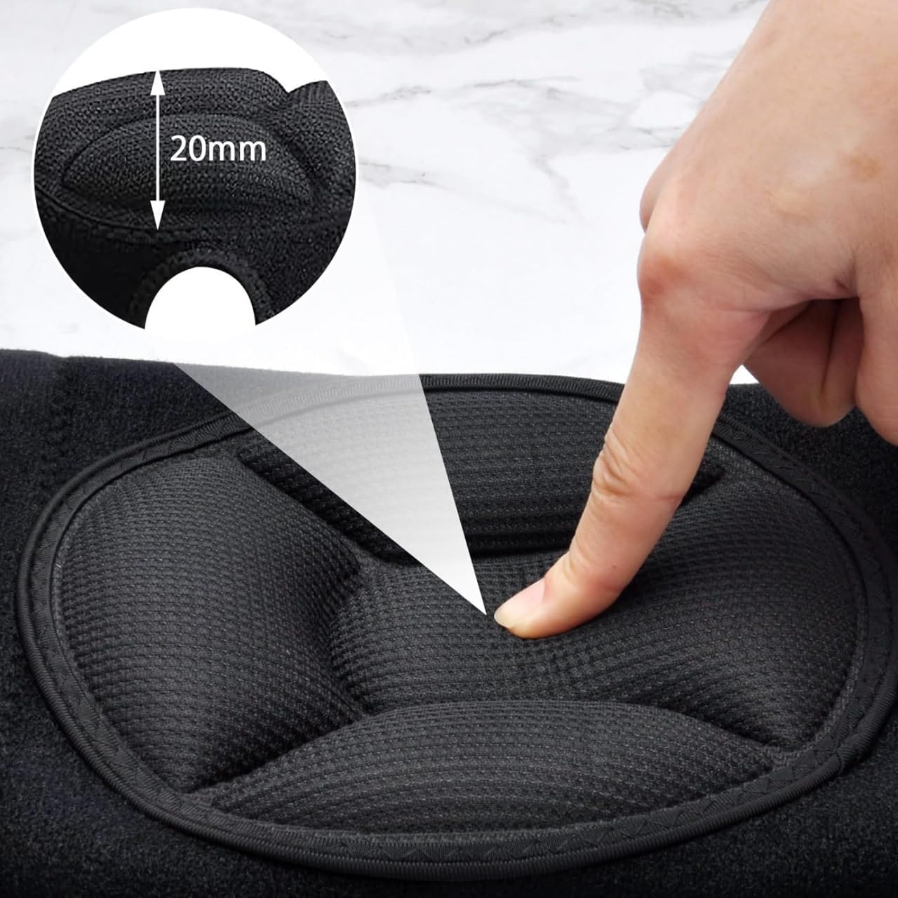 Genunchiere pentru gradinarit, Zola, confortabile, din spuma, ajustare 34-24 cm, 40x18 cm, negre