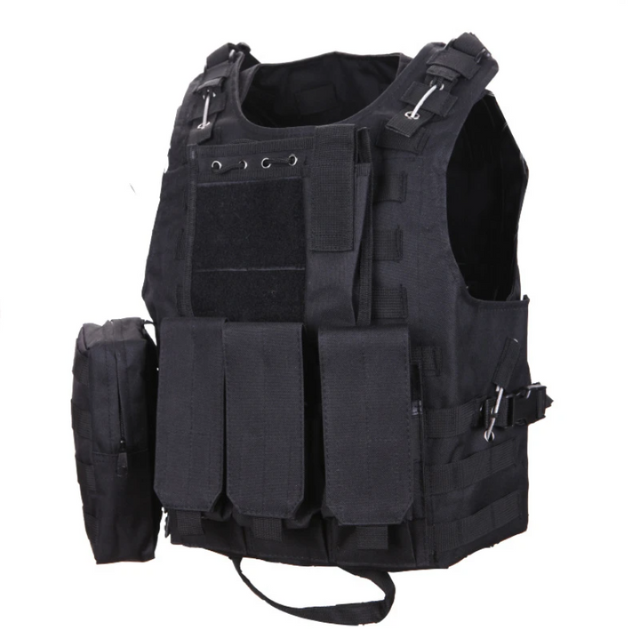 Vesta tactica airsoft, Zola®, reglabila, lungime 55-65 cm, circumferinta 100-140 cm, 1.6 kg, negru