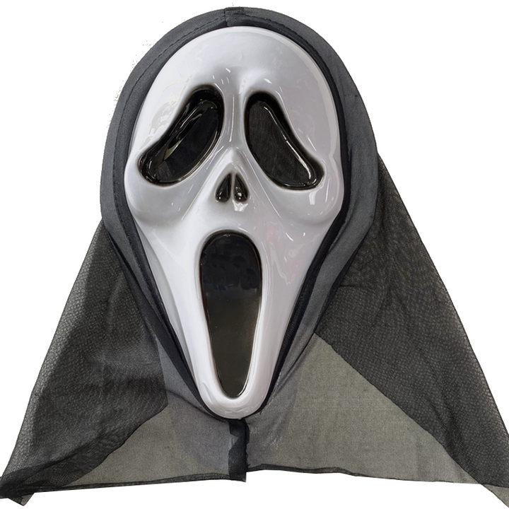 Masca Halloween, Zola®, fantoma cu pelerina neagra, 35 x 18 cm