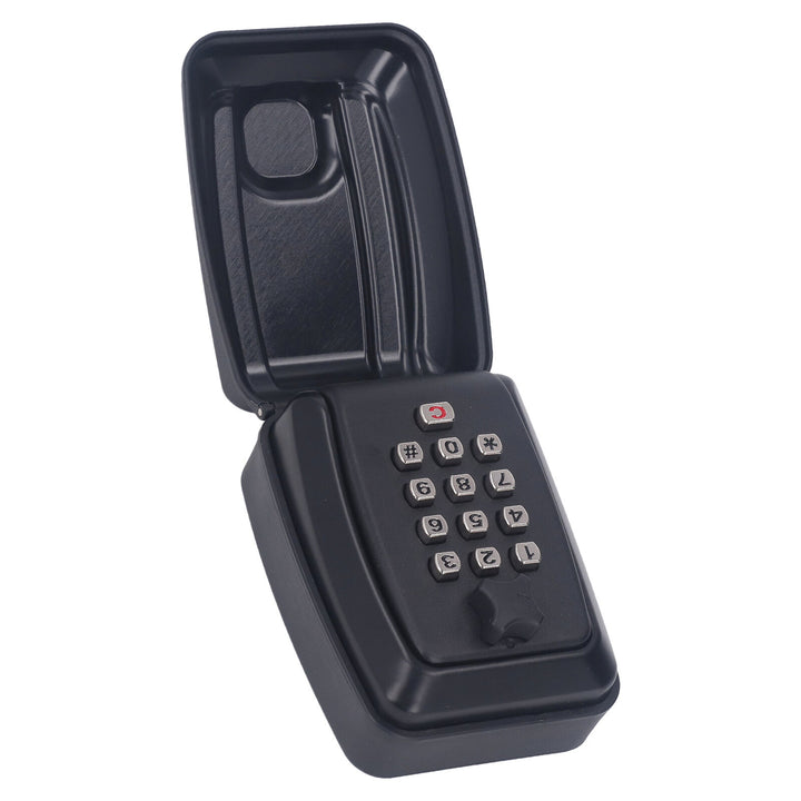 Cutie pentru depozitarea cheilor, UBX, otel si plastic, cu cod de siguranta digital, 11.5x8.7x5.5 cm, negru