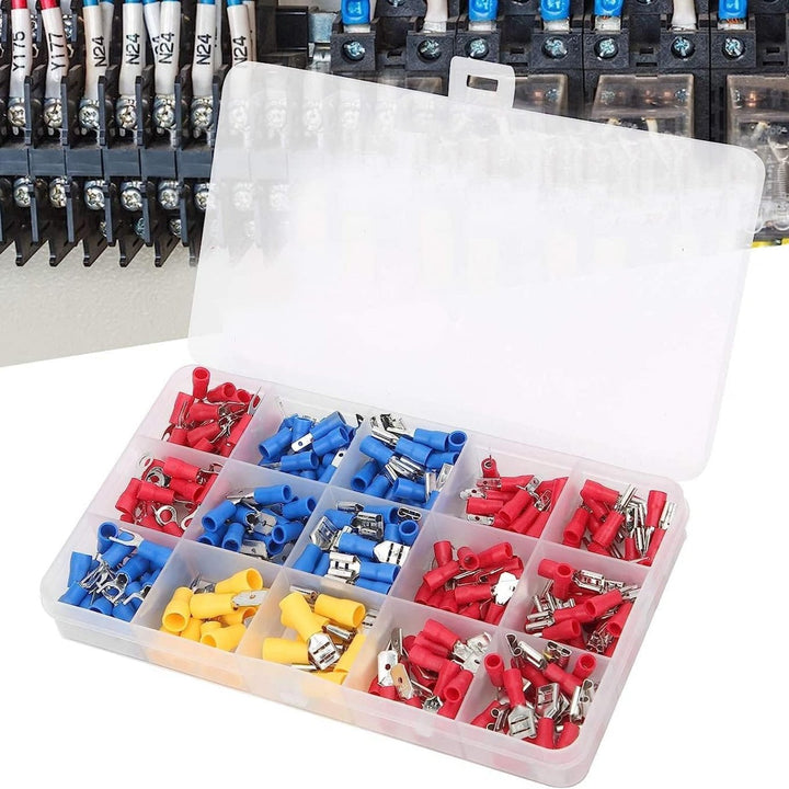Set 280 conectori de sertizat izolati, Zola®, metal si plastic, multicolori