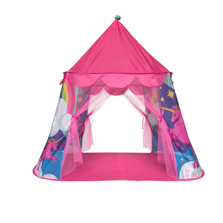 Cort de joaca pentru copii, Zola®, curcubeu si unicorni, 135 x 125 x 105 cm