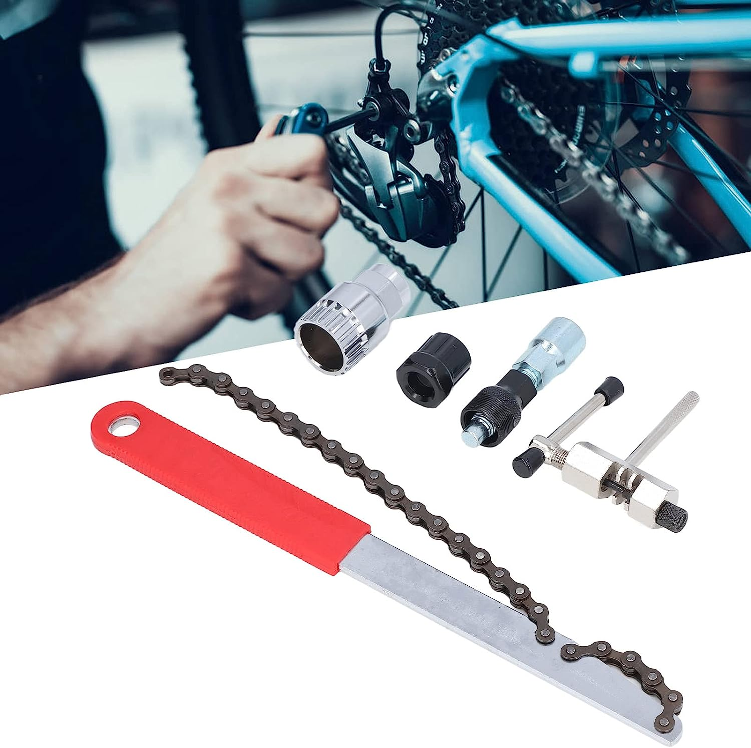 Set instrumente pentru repararea bicicletei, Zola®, 5 bucati, argintii