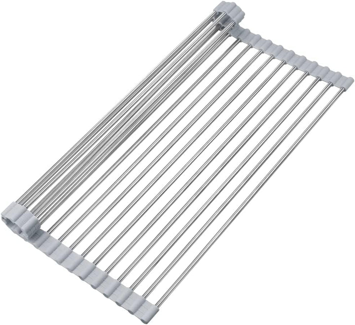 Scurgator multifunctional pliabil, Zola®,  marginile din silicon, gri,  29.5 x 47.8 cm