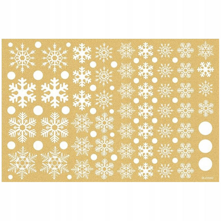 Set stickere autoadezive model Craciun, Zola, pentru fereastra, fulgi de nea, 29 elemente, curatare fara urme