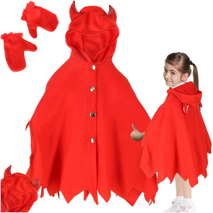Costum dracusor copii, Zola, 2 piese, 100-110 cm, pelerina cu gluga si manusi