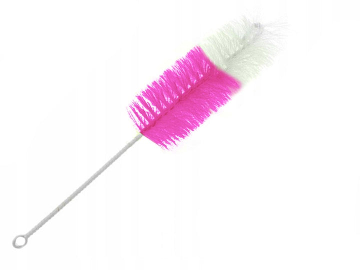 Perie pentru spalarea sticlelor, UBX®, din sarma cu perii din plastic, roz