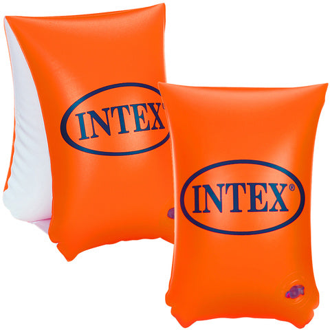 Aripioare gonflabile pentru inot, Intex, 6-12 ani, portocalii, 30 x 15 x 15 cm