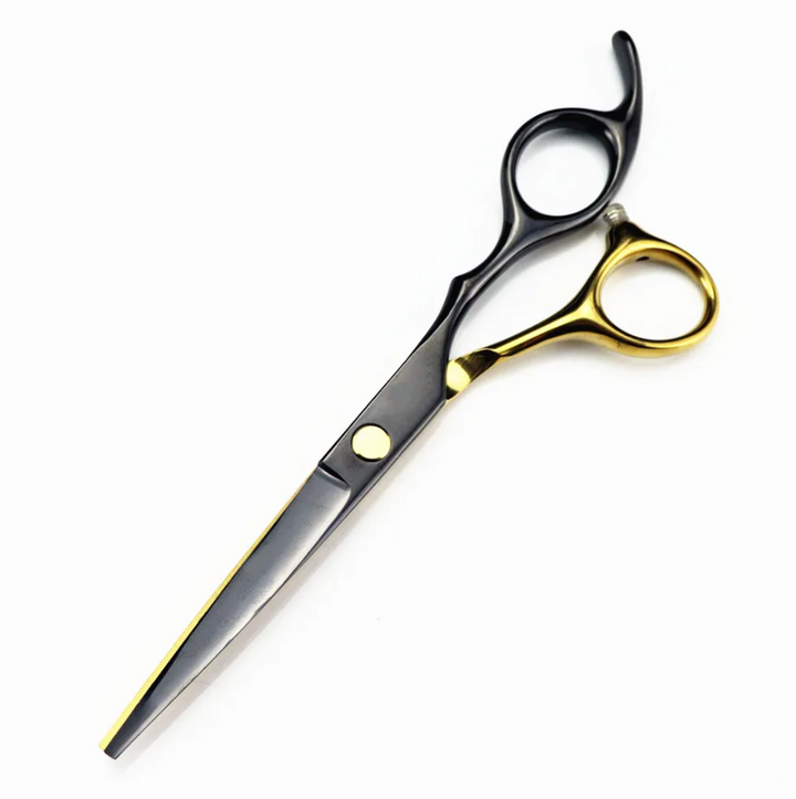 Foarfeca dreapta de tuns, Zola®, profesionala, 17 cm, gri cu auriu