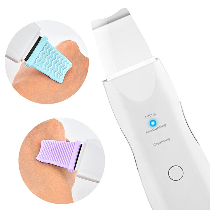 Dispozitiv de curatare a fetei, Zola®, pentru tratamentul de peeling prin cavitatie, 15.9 x 5.3 x 1.5 cm, alb