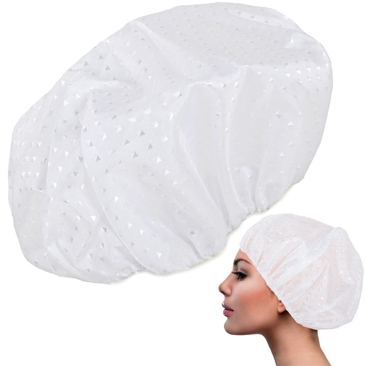 Casca de cap pentru dus/sauna, Zola®, alba, cu banda elastica, dimensiune universala