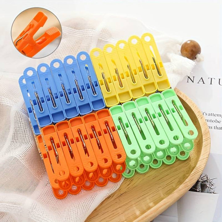 Set clesti de rufe, Zola, 20 bucati, din plastic,  multicolori